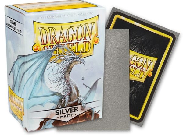 Dragon Shield Sleeves: Standard Matte - Silver 100CT