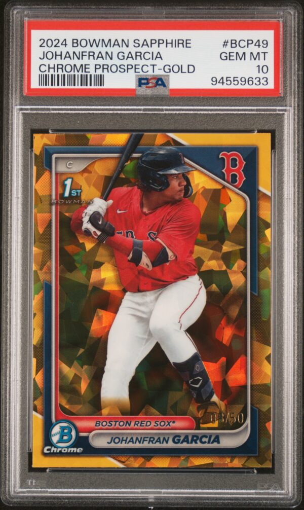 2024 Bowman Sapphire #BCP49 Johanfran Garcia 1st Bowman /50 PSA 10 Gold Refractor (94559633)