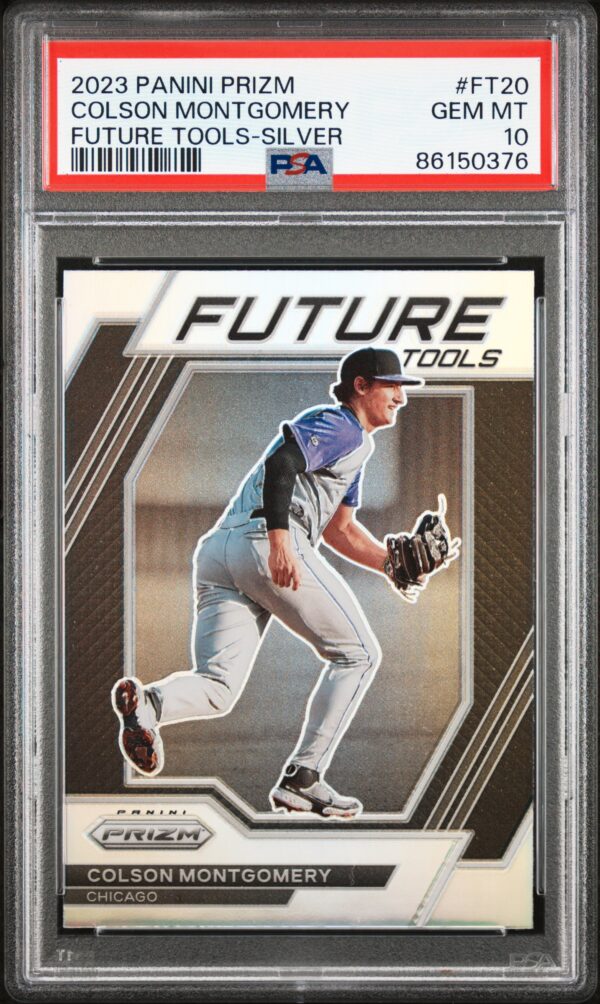 2023 Panini Prizm #FT20 Colson Montgomery PSA 10 Future Tools Silver Front