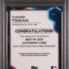 2023 Bowman's Best #B23TT Tucker Toman Auto PSA 10 Best of 2023 Autograph Back