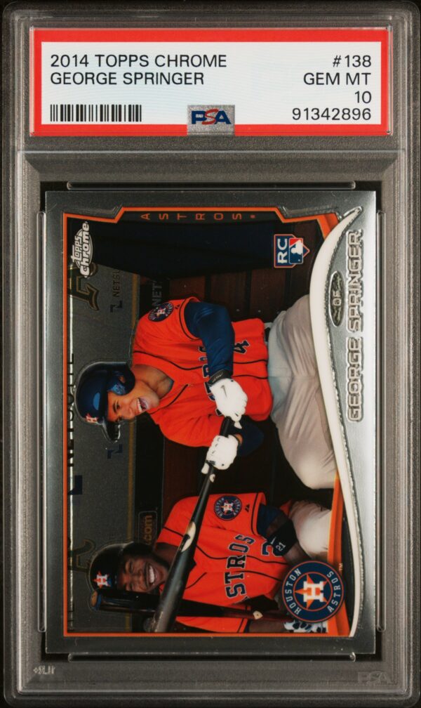 2014 Topps Chrome #138 George Springer RC PSA 10 Front