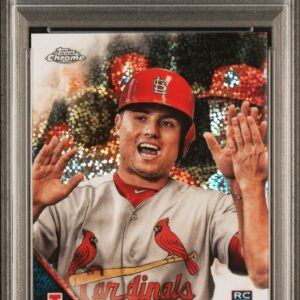 2016 Topps Chrome Update #HMT33 Aledmys Diaz RC PSA 10 Sparkle Refractor Front