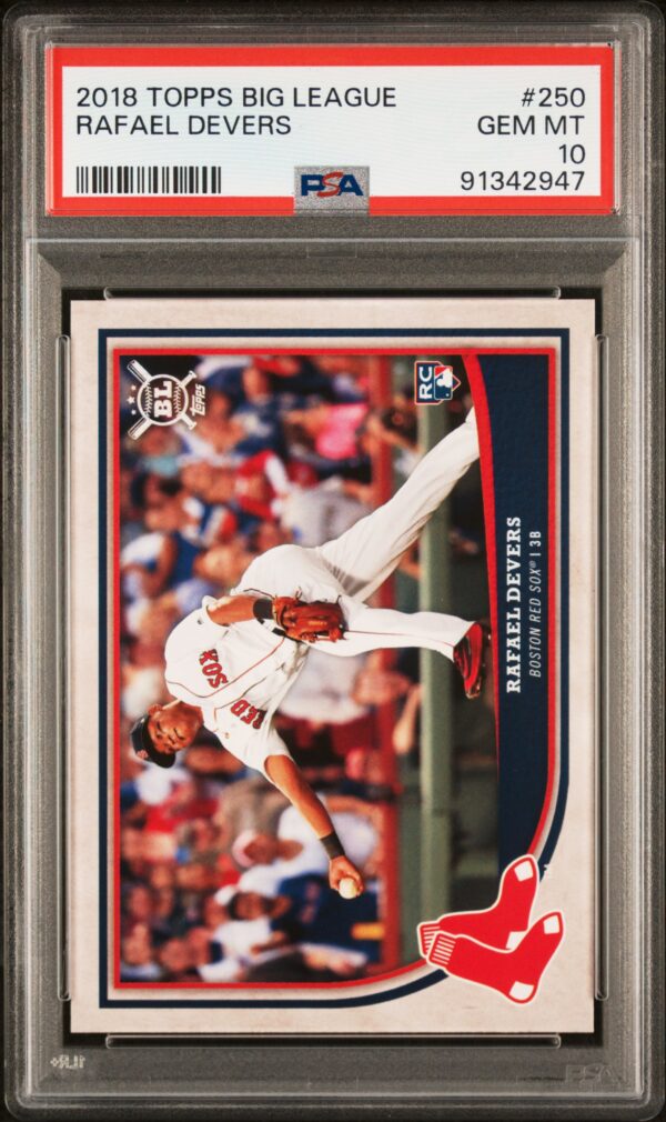 2018 Topps Big League #250 Rafael Devers RC PSA 10 Front