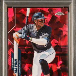 2020 Topps Chrome Update #117 Cameron Maybin /5 PSA 10 Sapphire Red Front