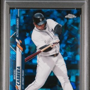 2020 Topps Chrome Update #193 Miguel Cabrera PSA 10 Sapphire Front