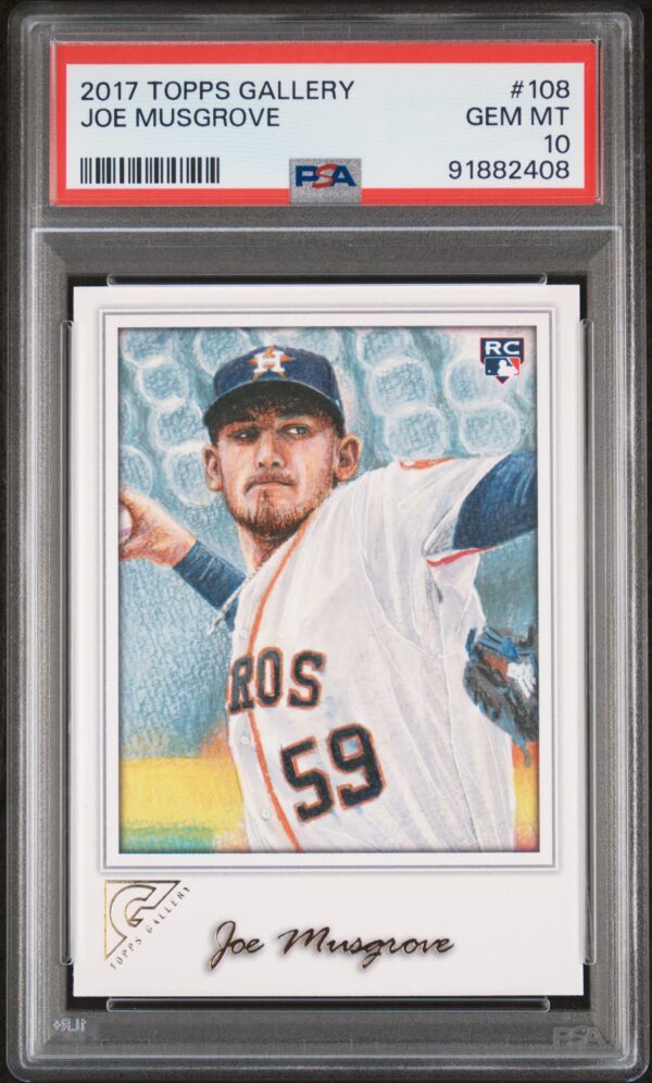 2017 Topps Gallery #108 Joe Musgrove RC PSA 10 Front