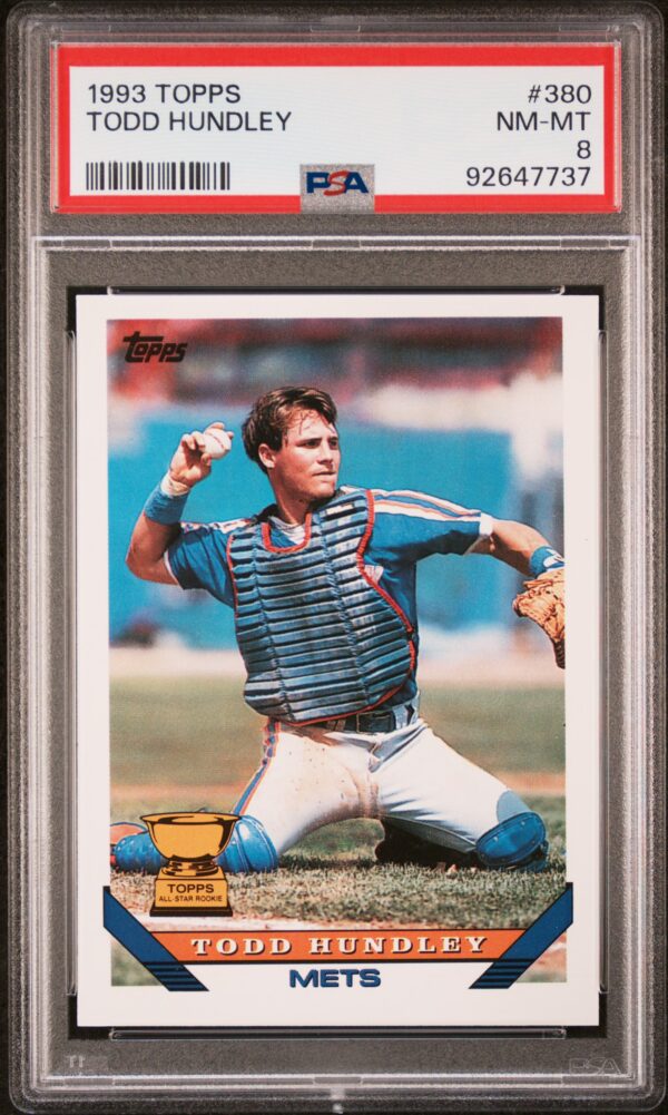 1993 Topps #380 Todd Hundley PSA 8