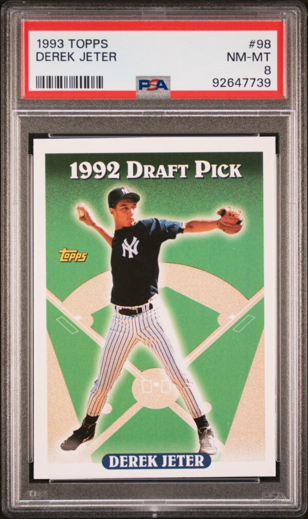 1993 Topps #98 Derek Jeter RC PSA 8 Front