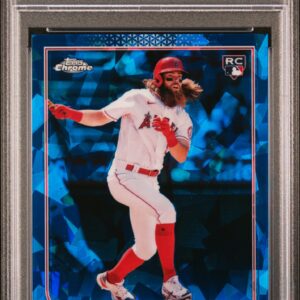 2022 Topps Chrome #243 Brandon Marsh RC PSA 10 Sapphire Front