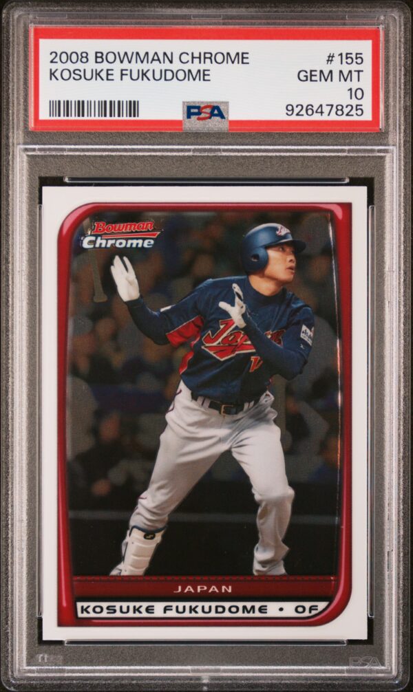 2008 Bowman Chrome #155 Kosuke Fukudome RC PSA 10 Front