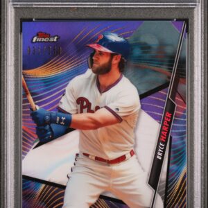 2020 Topps Finest #3 Bryce Harper /250 PSA 10 Purple Refractor Front