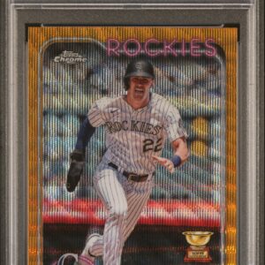 2024 Topps Chrome #240 Nolan Jones /50 PSA 10 Gold Wave Refractor Front