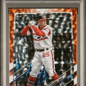 2021 Topps Update #US312 Andrew Vaughn RC /299 PSA 10 Orange Foil Front