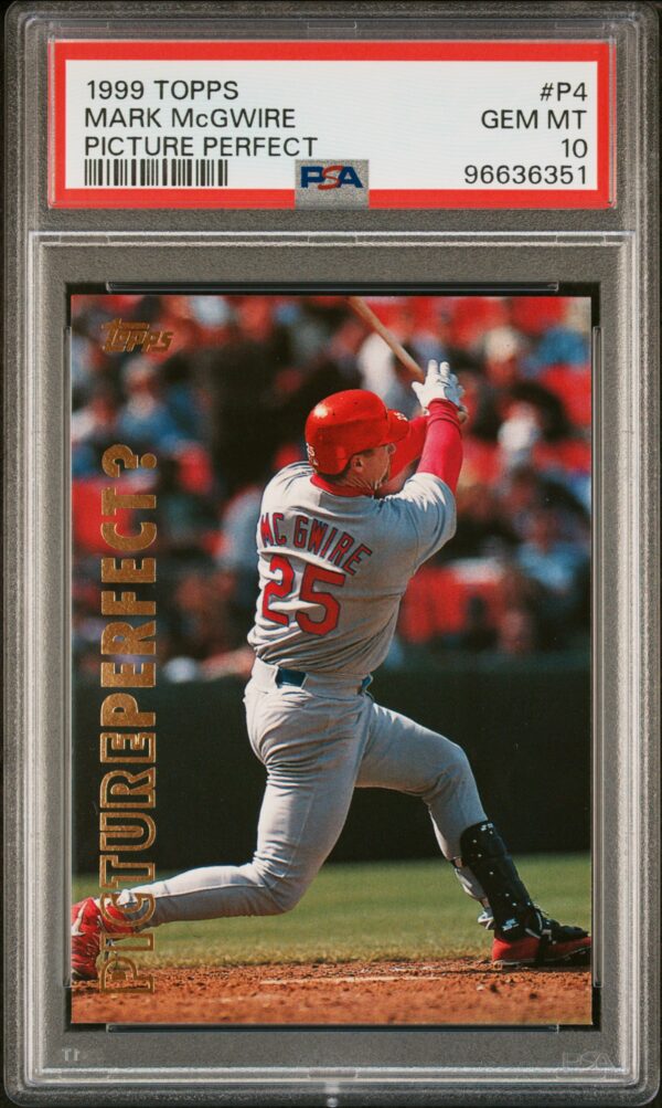 1999 Topps #P4 Mark McGwire PSA 10 Picture Perfect Front