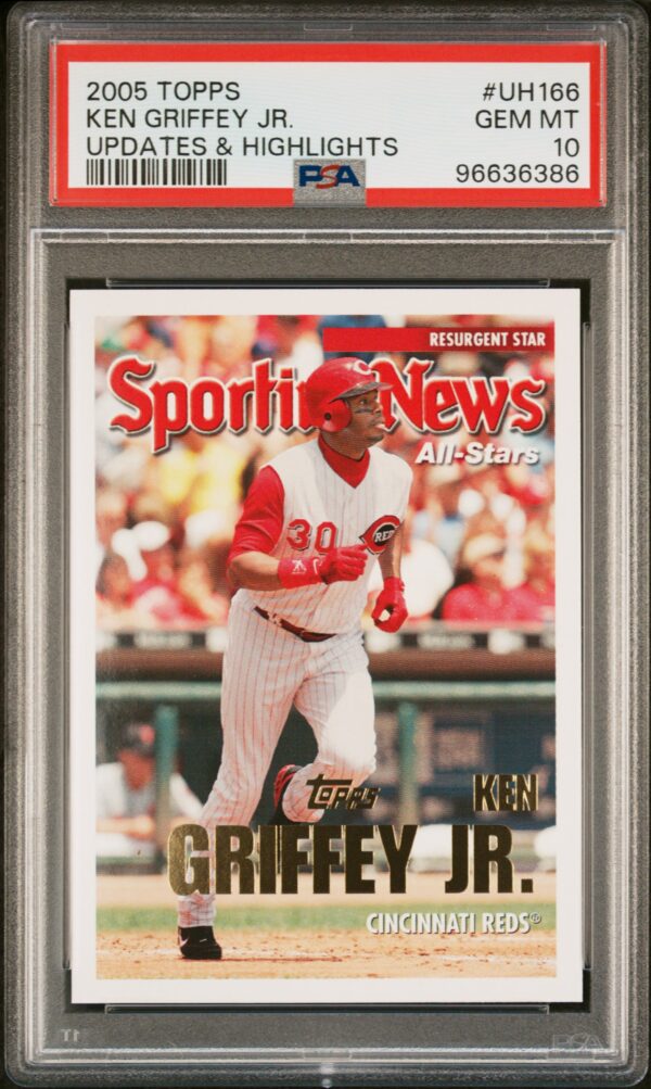 2005 Topps Updates & Highlights #UH166 Ken Griffey Jr. PSA 10 Front