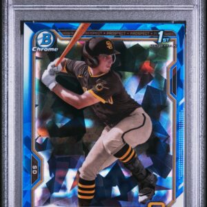 2021 Bowman Draft #BDC119 Jackson Merrill 1st Bowman PSA 8 Sapphire Refractor Front